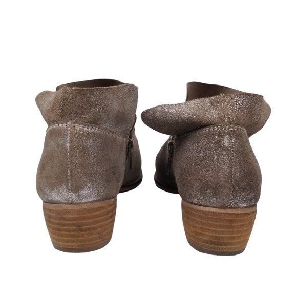 Seychelles "Snare" Metallic Pewter Ankle Booties Sz 8.5 - Picture 4 of 10